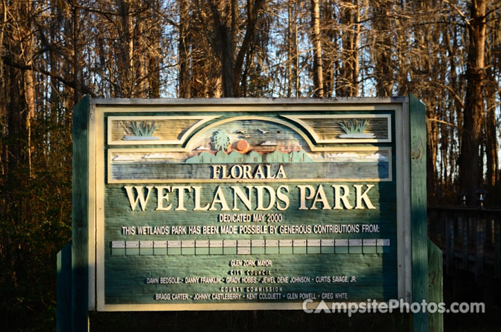 Florala Wetlands Park Sign