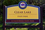 Clear Lake State Park Sign