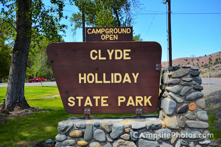 Clyde Holliday State Park Sign