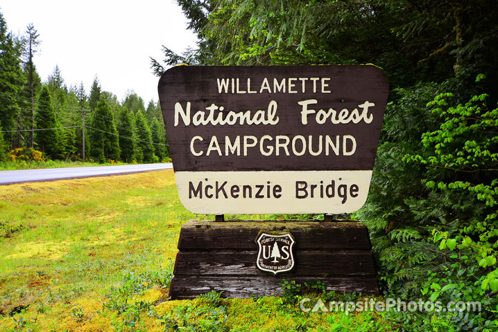 McKenzie Bridge Sign