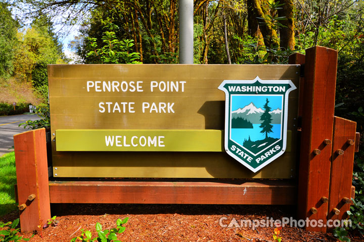 Penrose Point State Park Sign