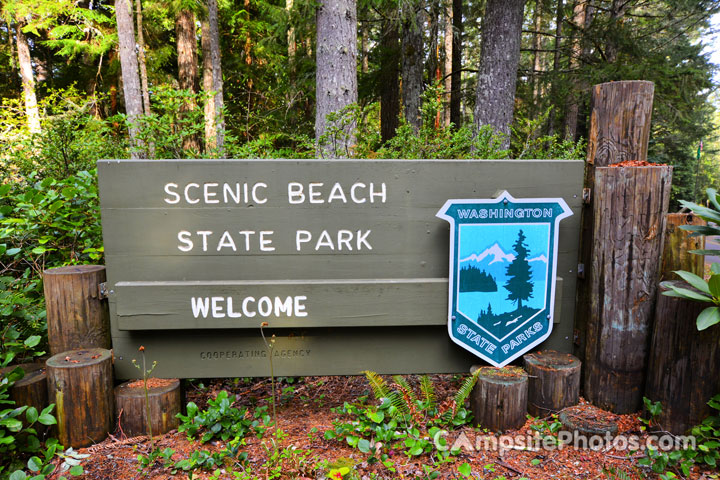 Scenic Beach State Park Sign
