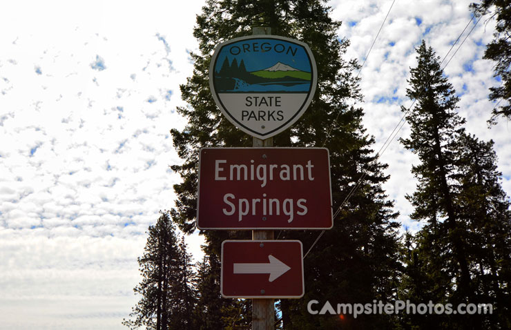 Emigrant Springs State Park Sign