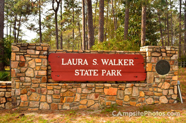 Laura S Walker State Park Sign