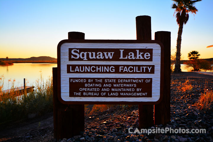 Squaw Lake Launch Sign