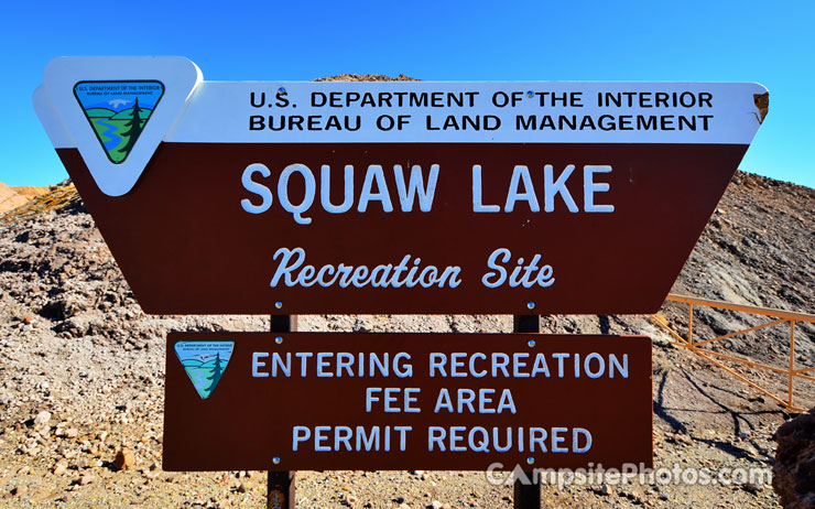 Squaw Lake Sign