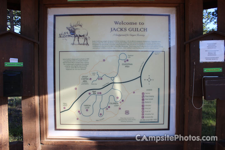 Jacks Gulch Campground Sign