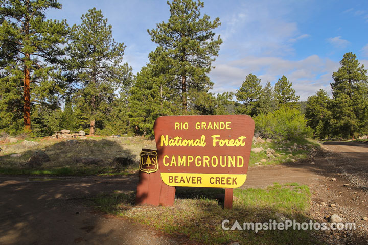 Beaver Creek Campground Sign