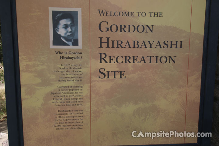 Gordon Hirabayashi Info Sign