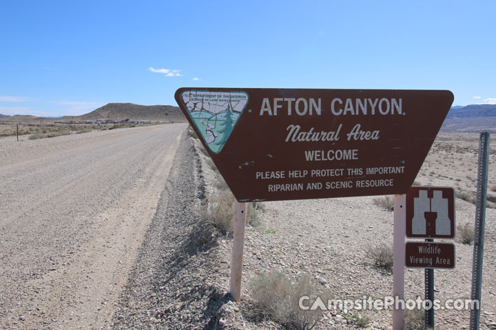 Afton Canyon Campground Sign
