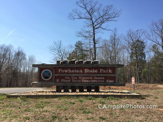 Powhatan State Park Sign