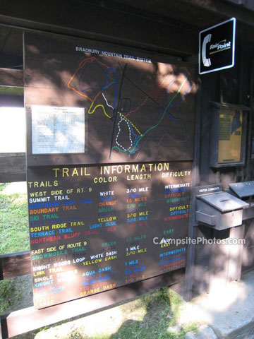 Bradbury Mountain State Park X1 Trail Map