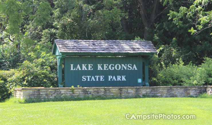 Lake Kegonsa State Park Sign