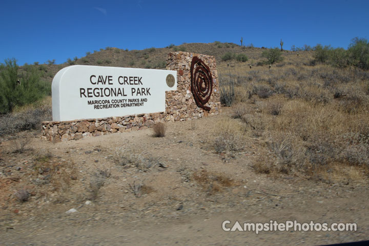 Cave Creek Regional Park Sign