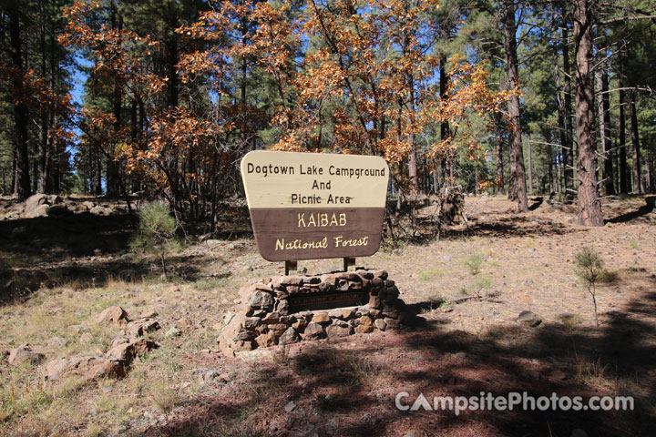 Dogtown Lake Campground Sign