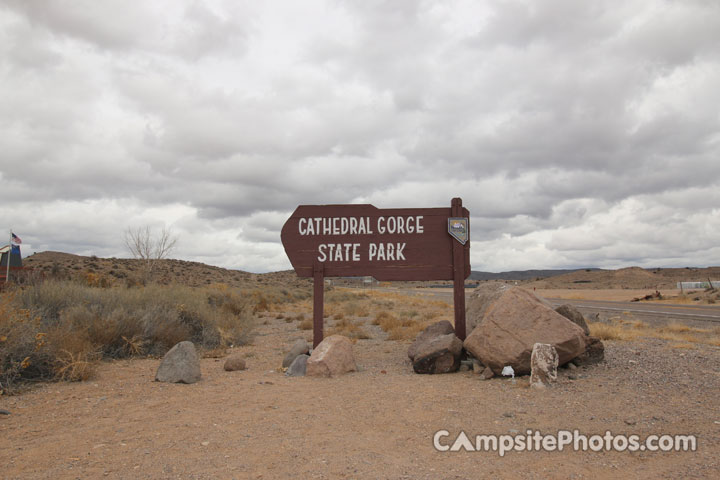 Cathedral Gorge State Park Sign