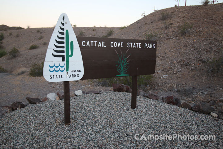 Cattail Cove State Park Sign