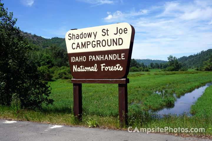 Shadowy St. Joe Sign