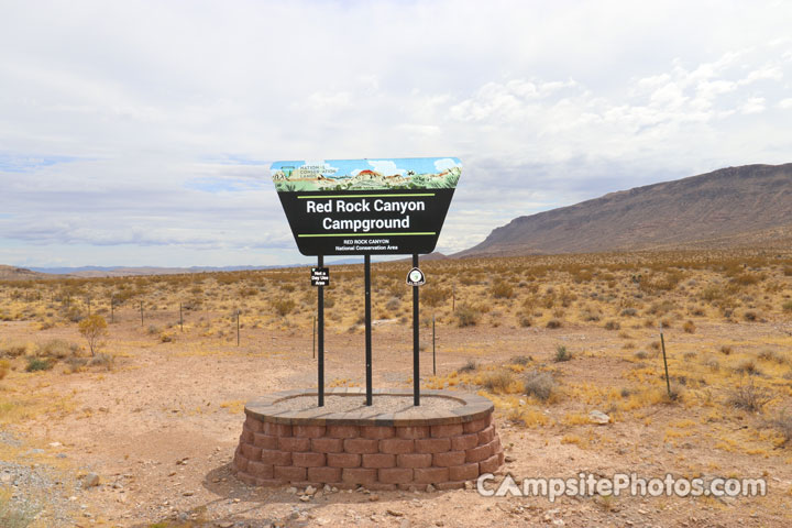 Red Rock Canyon Campground Sign