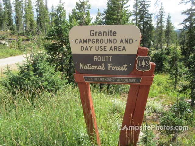 Granite Campground Sign