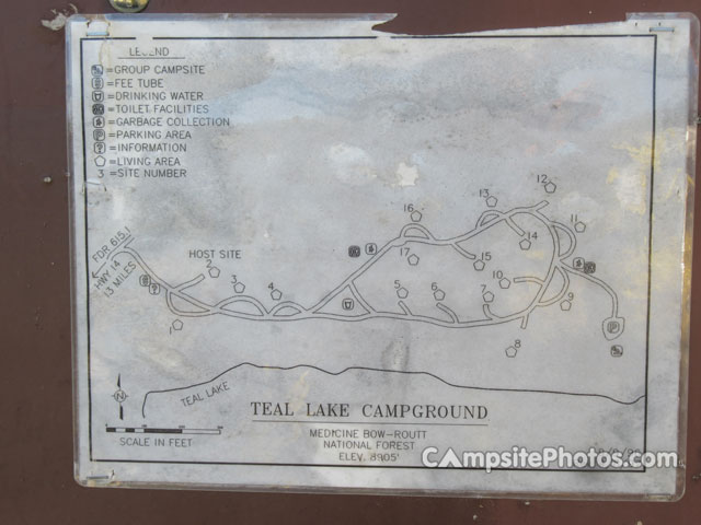 Teal Lake Campground Map