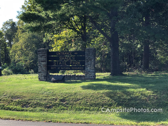 Shades State Park Sign