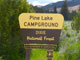 Pine Lake Campground Sign