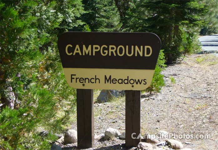 French Meadows Campground Sign