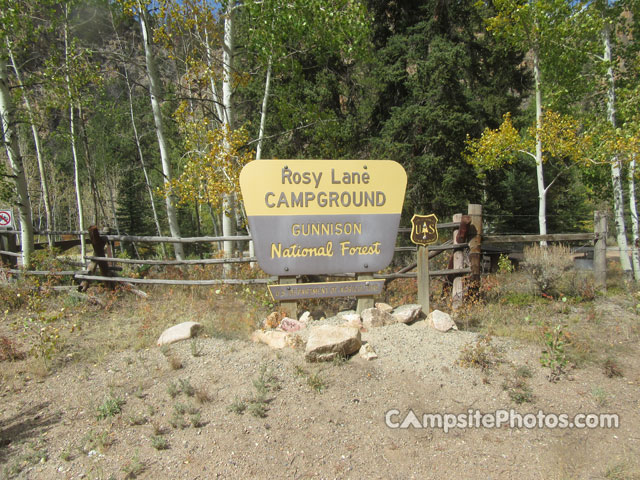 Rosy Lane Campground Sign