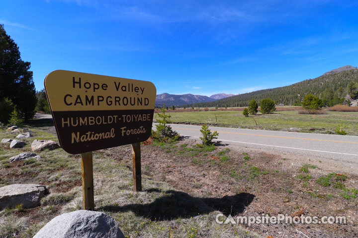 Hope Valley Campground Sign