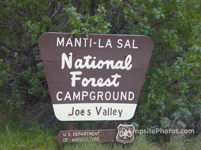 Joes Valley Campground Sign