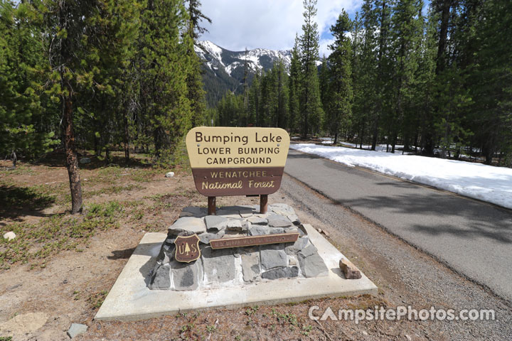 Lower Bumping Lake Campground Sign