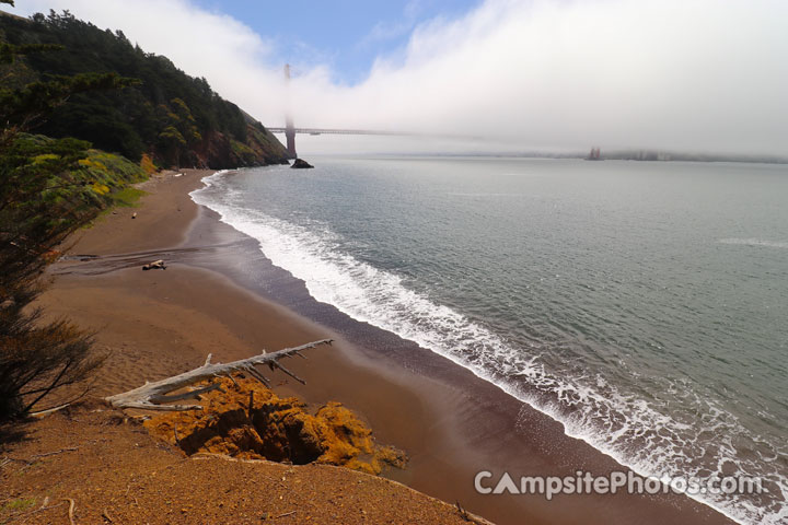Kirby Cove Campground Golden Gate Bridge View