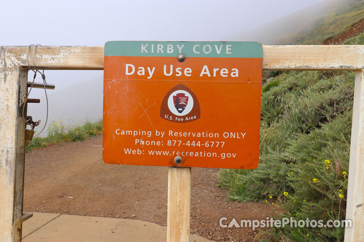 Kirby Cove Gate Sign