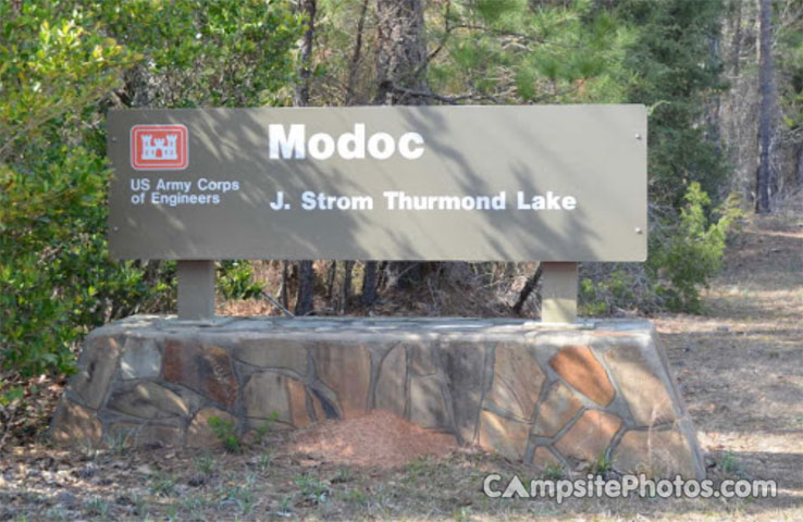Modoc Campground Sign