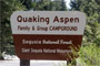 Quaking Aspen Campground Sign