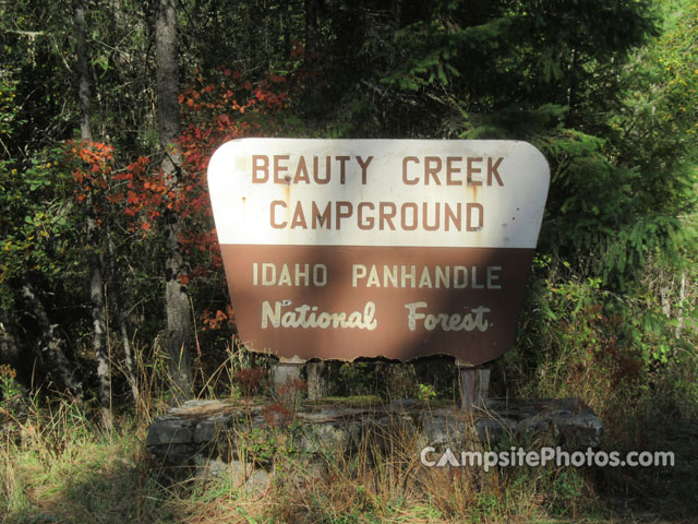 Beauty Creek Campground Sign