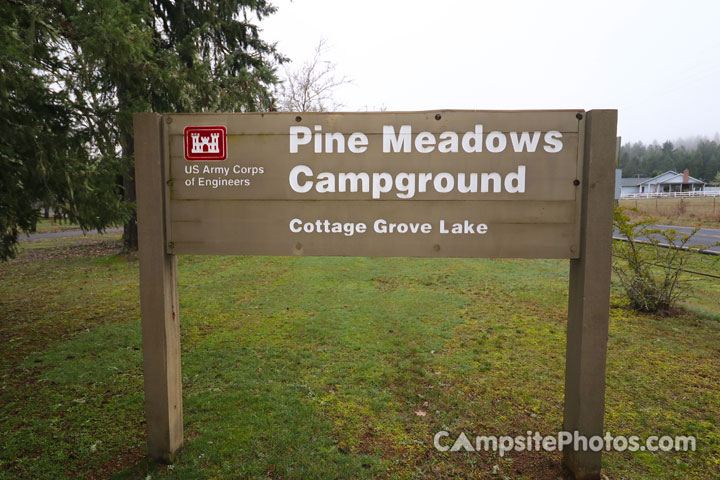 Pine Meadows Campground Sign