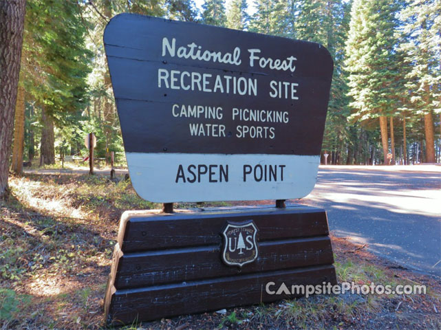 Aspen Point Campground Sign
