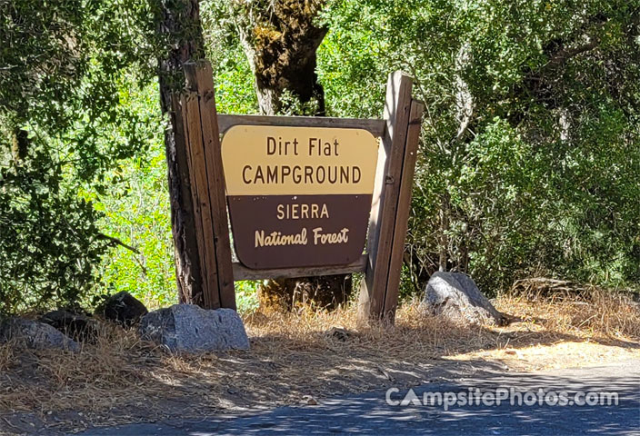 Dirt Flat Campground Sign