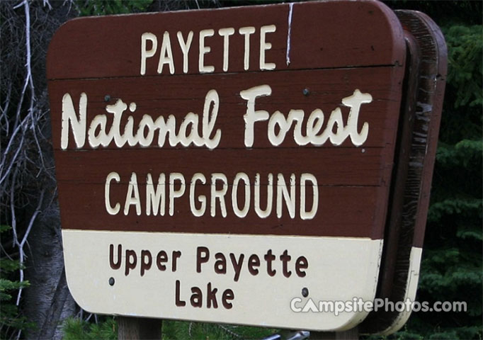 Upper Payette Lake Campground Sign