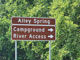Alley Spring Campground Sign