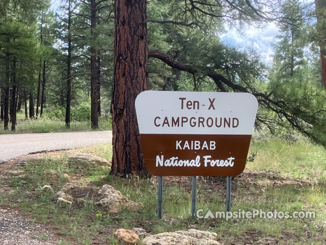 Ten-X Campground Sign
