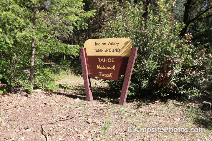 Indian Valley Campground Sign