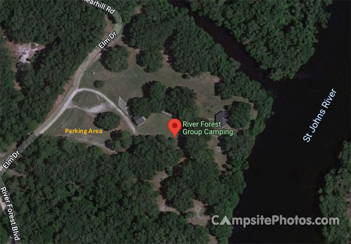 River Forest Group Campground Aerial
