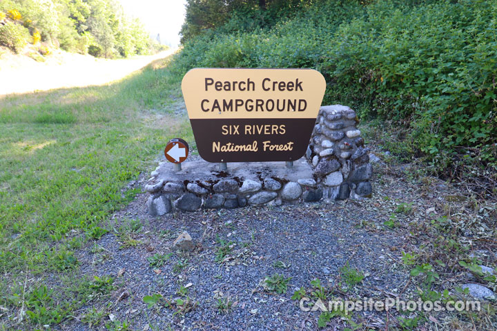 Pearch Creek Campground Sign