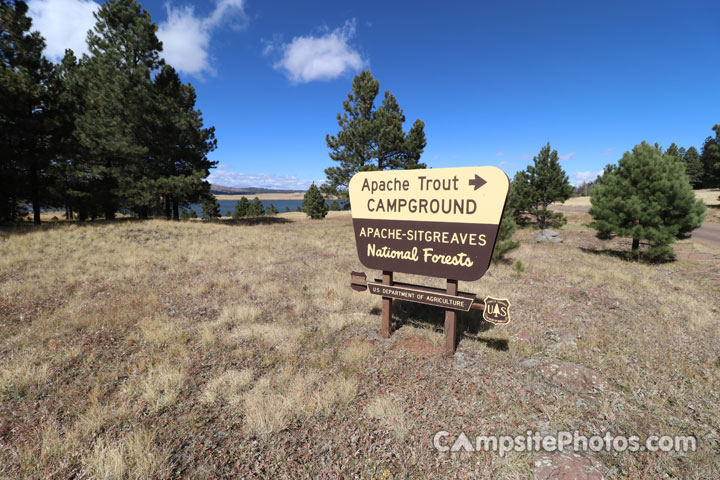Apache Trout Campground Sign