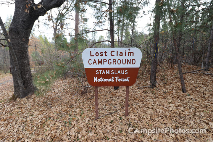 Lost Claim Campground Sign