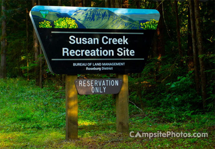 Susan Creek Campground Sign