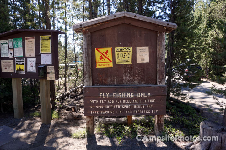 South Campground Fishing Sign Hosmer Lake